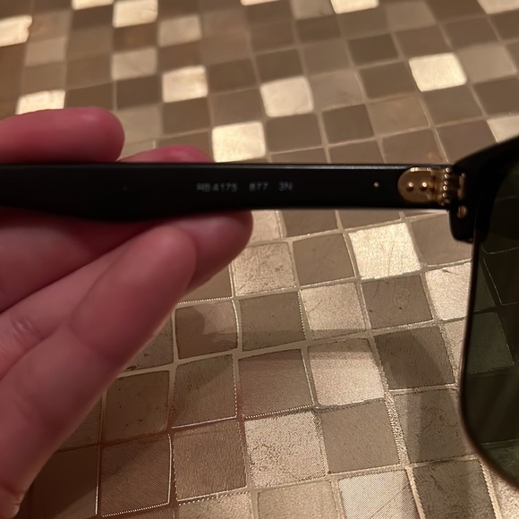 Black Ray Ban Clubmaster Sunglasses - Picture 4 of 5